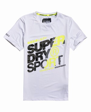 Superdry Active Graphic Férfi Pólók Fehér | IVZCB4680